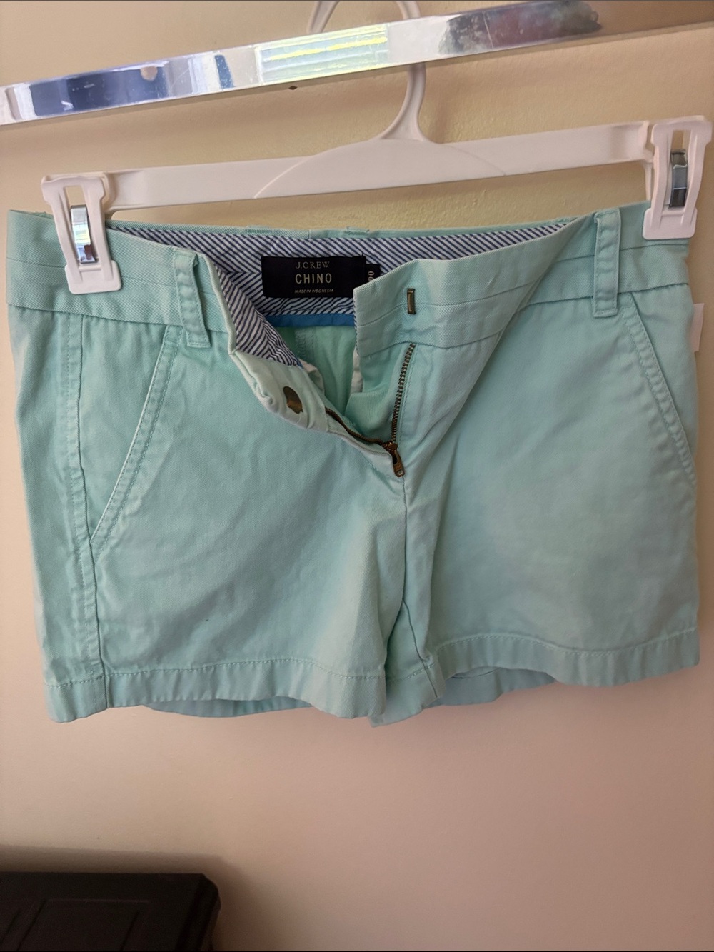 J. Crew Mint Green Chino Shorts